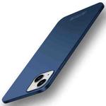 For iPhone 15 Plus PINWUYO Micro-Frosted PC Ultra-thin Hard Phone Case with Magsafe Magnetic Ring(Blue)