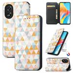 For OPPO A38 CaseNeo Colorful Magnetic Leather Phone Case(Rhombus)