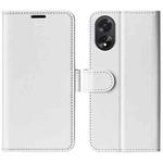 For OPPO A38 R64 Texture Horizontal Flip Leather Phone Case(White)