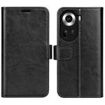 For OPPO Reno11 5G Global R64 Texture Horizontal Flip Leather Phone Case(Black)