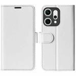 For OPPO Reno14 5G Global R64 Texture Horizontal Flip Leather Phone Case(White)