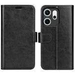 For OPPO Reno14 F 5G R64 Texture Horizontal Flip Leather Phone Case(Black)