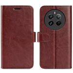 For Realme 12+ 5G R64 Texture Horizontal Flip Leather Phone Case(Brown)
