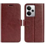 For Realme 14 5G R64 Texture Horizontal Flip Leather Phone Case(Brown)