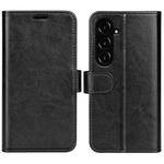 For Samsung Galaxy S23 FE 5G R64 Texture Horizontal Flip Leather Phone Case(Black)