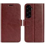 For Samsung Galaxy S23 FE 5G R64 Texture Horizontal Flip Leather Phone Case(Brown)