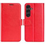 For Samsung Galaxy S25 5G R64 Texture Horizontal Flip Leather Phone Case(Red)