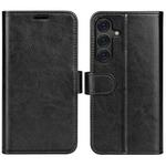 For Samsung Galaxy S25+ 5G R64 Texture Horizontal Flip Leather Phone Case(Black)