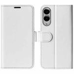 For Samsung Galaxy S25 Edge 5G R64 Texture Horizontal Flip Leather Phone Case(White)