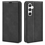 For Samsung Galaxy S24 5G Retro-skin Magnetic Suction Leather Phone Case(Black)