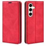 For Samsung Galaxy S24+ 5G Retro-skin Magnetic Suction Leather Phone Case(Red)