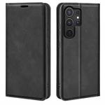 For Samsung Galaxy S25 Ultra 5G Retro-skin Magnetic Suction Leather Phone Case(Black)
