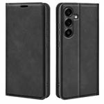 For Samsung Galaxy S25 FE 5G Retro-skin Magnetic Suction Leather Phone Case(Black)