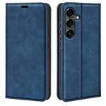For Samsung Galaxy S25 FE 5G Retro-skin Magnetic Suction Leather Phone Case(Dark Blue)
