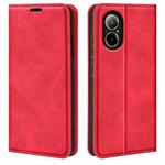 For Realme C67 4G Retro-skin Magnetic Suction Leather Phone Case(Red)