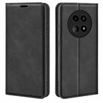 For Realme 12 5G Retro-skin Magnetic Suction Leather Phone Case(Black)