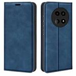 For Realme 12 5G Retro-skin Magnetic Suction Leather Phone Case(Dark Blue)