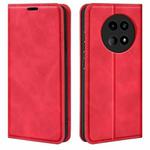 For Realme 12 5G Retro-skin Magnetic Suction Leather Phone Case(Red)