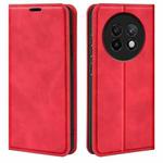 For Realme 13+ 5G Retro-skin Magnetic Suction Leather Phone Case(Red)