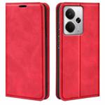 For Realme 14 5G Retro-skin Magnetic Suction Leather Phone Case(Red)