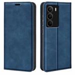For Realme C71 4G Retro-skin Magnetic Suction Leather Phone Case(Dark Blue)