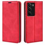 For Realme C71 4G Retro-skin Magnetic Suction Leather Phone Case(Red)