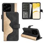 For Realme Narzo N53 / C53 Stitching Horizontal Flip Leather Phone Case(Black)
