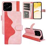 For Realme Narzo N53 / C53 Stitching Horizontal Flip Leather Phone Case(Red)