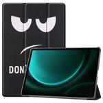 For Samsung Galaxy Tab S9 FE+ 12.4 JUNSUNMAY Custer Painted 3-Fold Stand Leather Smart Tablet Case(Big Eye)
