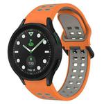 For Samsung Galaxy watch 5 Pro Golf Edition Two-Color Breathable Silicone Watch Band(Orange + Gray)