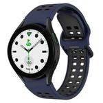 For Samsung Galaxy watch 5 Golf Edition Two-Color Breathable Silicone Watch Band(Midnight Blue + Black)