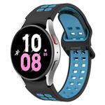 For Samsung Galaxy Watch 5  44mm Two-Color Breathable Silicone Watch Band(Black + Blue)