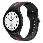 For Samsung Galaxy watch 5 Golf Edition Two-Color Silicone Watch Band(Black+Red)