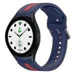 For Samsung Galaxy watch 5 Golf Edition Two-Color Silicone Watch Band(Midnight Blue+Red)