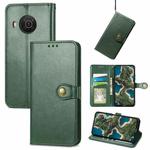 For Nokia X10 / X20 Retro Solid Color Buckle Leather Phone Case(Green)