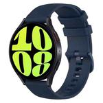 For Samsung Galaxy Watch 6 40mm 20mm Checkered Silicone Watch Band(Navy Blue)