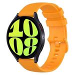 For Samsung Galaxy Watch 6 40mm 20mm Checkered Silicone Watch Band(Yellow)