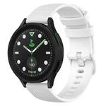 For Samsung Galaxy watch 5 Pro Golf Edition 20mm Checkered Silicone Watch Band(White)