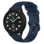For Samsung Galaxy watch 5 Pro Golf Edition 20mm Checkered Silicone Watch Band(Navy Blue)