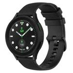 For Samsung Galaxy watch 5 Pro Golf Edition 20mm Checkered Silicone Watch Band(Black)