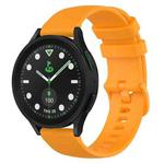 For Samsung Galaxy watch 5 Pro Golf Edition 20mm Checkered Silicone Watch Band(Yellow)