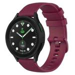 For Samsung Galaxy watch 5 Pro Golf Edition 20mm Checkered Silicone Watch Band(Wine Red)