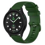 For Samsung Galaxy watch 5 Pro Golf Edition 20mm Checkered Silicone Watch Band(Army Green)