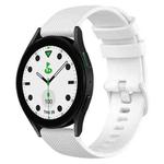 For Samsung Galaxy watch 5 Golf Edition 20mm Checkered Silicone Watch Band(White)