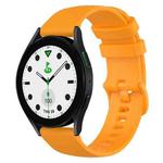 For Samsung Galaxy watch 5 Golf Edition 20mm Checkered Silicone Watch Band(Yellow)