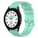 For Samsung Galaxy watch 5 Golf Edition 20mm Checkered Silicone Watch Band(Teal)