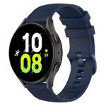 For Samsung Galaxy Watch 5  44mm 20mm Checkered Silicone Watch Band(Navy Blue)