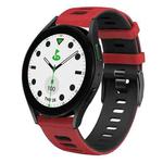 For Samsung Galaxy watch 5 Golf Edition 20mm Two-color Silicone Watch Band(Red + Black)