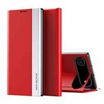 For iPhone 17 Air Side Electroplated Adsorption Leather Phone Case(Red)