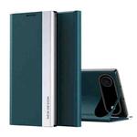For iPhone 17 Air Side Electroplated Adsorption Leather Phone Case(Green)